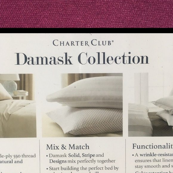 brand new MULBERRY Charter Club 550 TC 100% Cotton Sateen Weave FULL Sheet Set - Picture 2 of 8